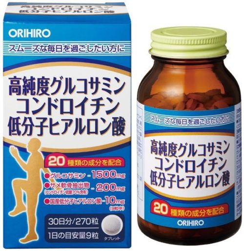 ORIHIRO Глюкозамин+хондроитин+низкомолекулярная гиалуроновая кислота, 270 таб., курс 30 дней