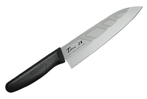 FOREVER Кухонный нож гибрид серебро с титаном GHT-18D