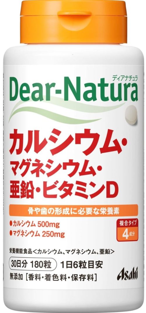 Asahi Dear Natura Кальций, магний, цинк и витамин D, курс 30 дней