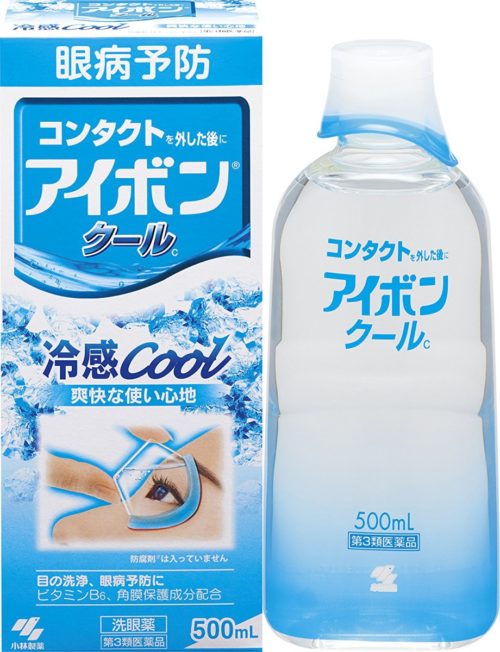 Kobayashi Eyebon Cool Жидкость для промывания глаз освежающая, 500 мл, по шкале прохлады — 5