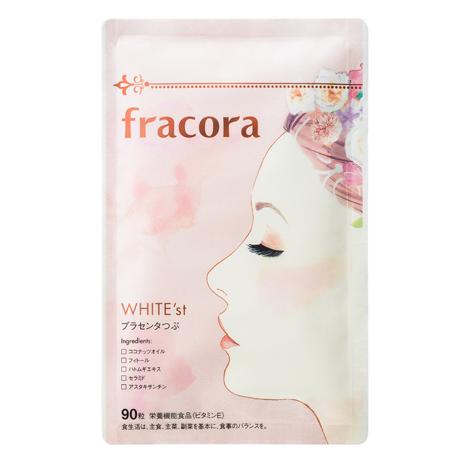 Fracora WHITE'st Плацента + астаксантин, 90 табл., курс 30 дней | MADE