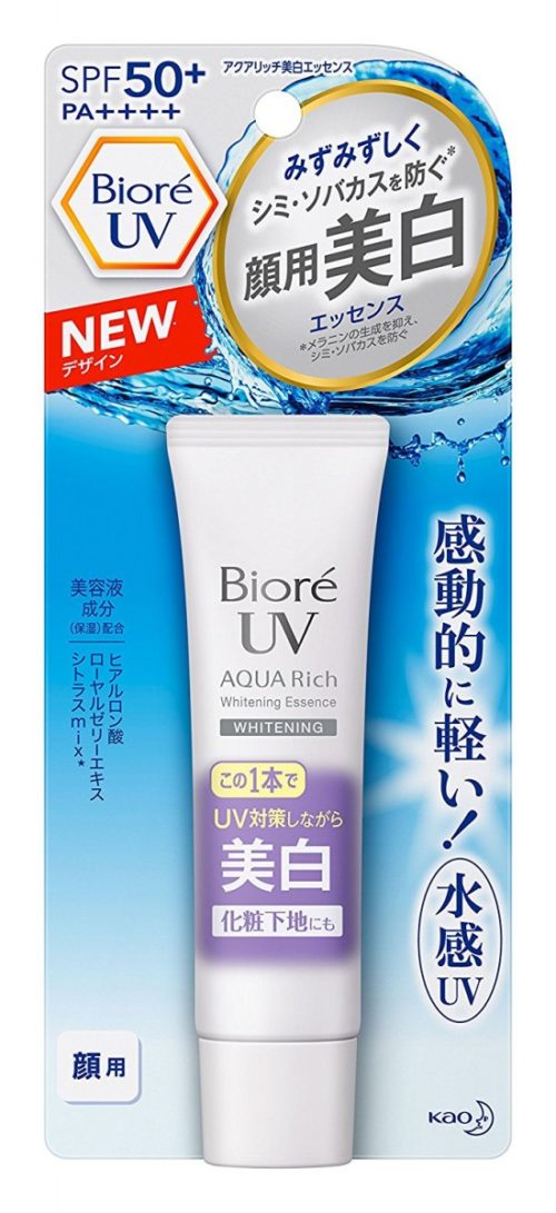 KAO Biore UV Aqua Rich Whitening Essence Санскрин для лица с фактором защиты, 33 г