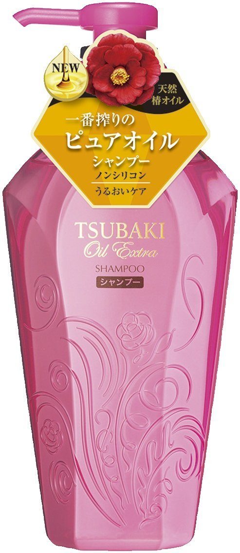 Shiseido TSUBAKI Oil Extra Бессиликоновый шампунь Баланс увлажнения, 450 мл