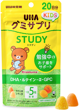 UHA Gummy Supple Kids Study Детские витамины с Омега-3 и лютеином, 100 шт.