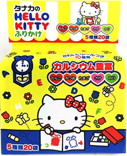 Tanaka Foods Hello Kitty Фурикакэ, ассорти, 20 пакетиков