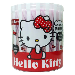 M’s One Hello Kitty Антибактериальные ватные палочки, 200 шт.