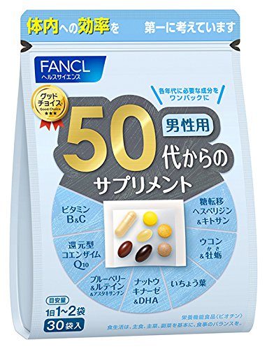 FANCL Витаминный комплекс для мужчин после 50 лет, 30/90 пакетиков