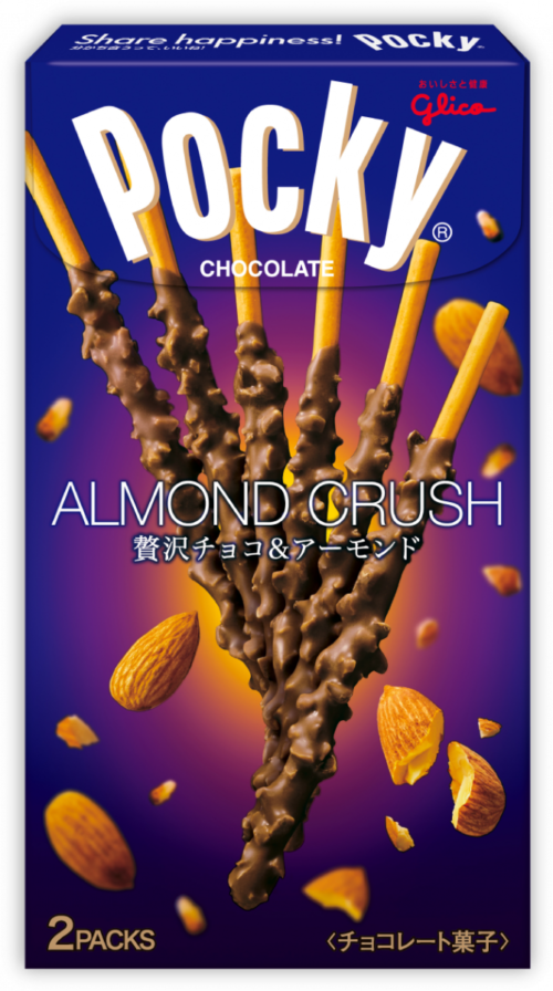 Glico Pocky chocolate Палочки из печенья Almond Crush Молочный шоколад с миндалем