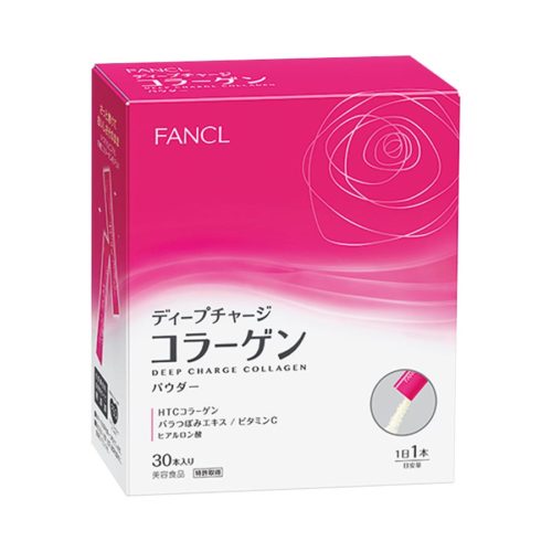 FANCL Deep Charge Collagen Коллаген с розой и витамином С в порошке, курс 30/90 дней