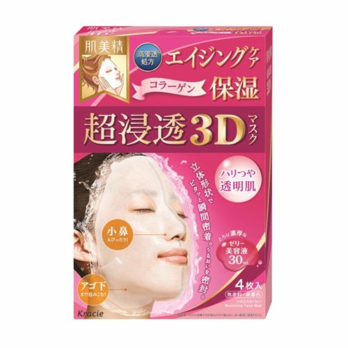Kracie Hadabisei 3D Маски для лица с ультра-проникновением, 4 шт.