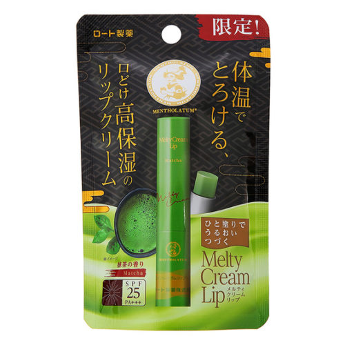 ЛИМИТКА! Rohto Melty Cream Lip Гигиенический бальзам для губ с ароматом зеленого чая (маття), 2.4 гр