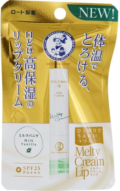 Rohto Melty Cream Lip Гигиенический бальзам для губ с ароматом молочная ваниль, 2.4 гр