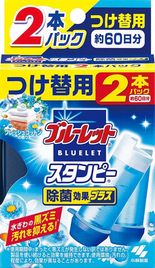 Kobayashi Bluelet Stampy Запасной блок на очищающую и дезодорирующую гелевую печать для туалета, на 60 дней