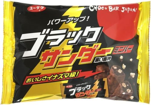 YURAKU Black Thunder mini chocolate Шоколадные батончики с рисовой крошкой, 173 г